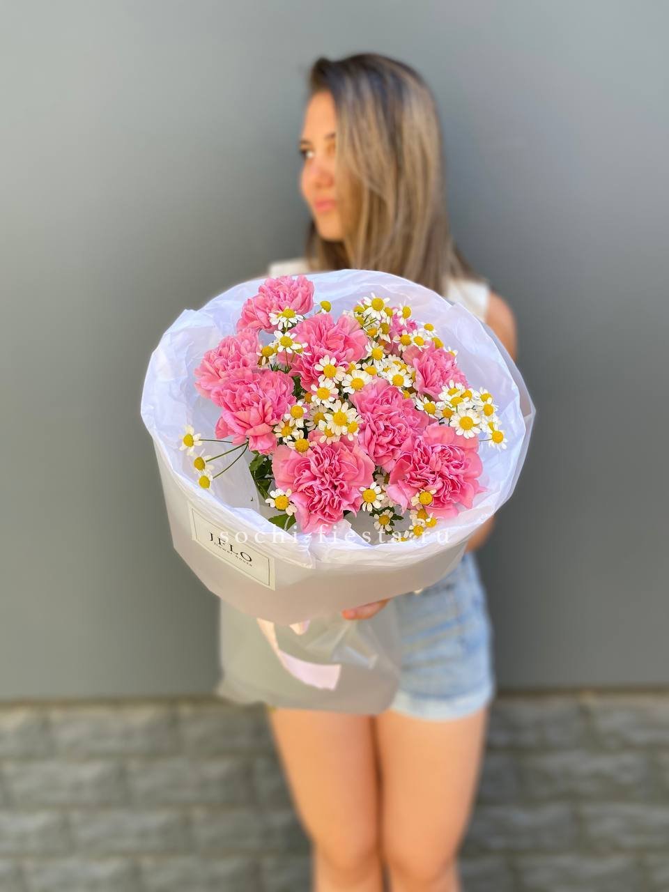 Букет с диантусами