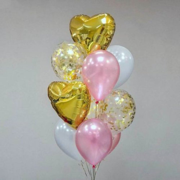 Облако шаров "Рози голд" в Подольске