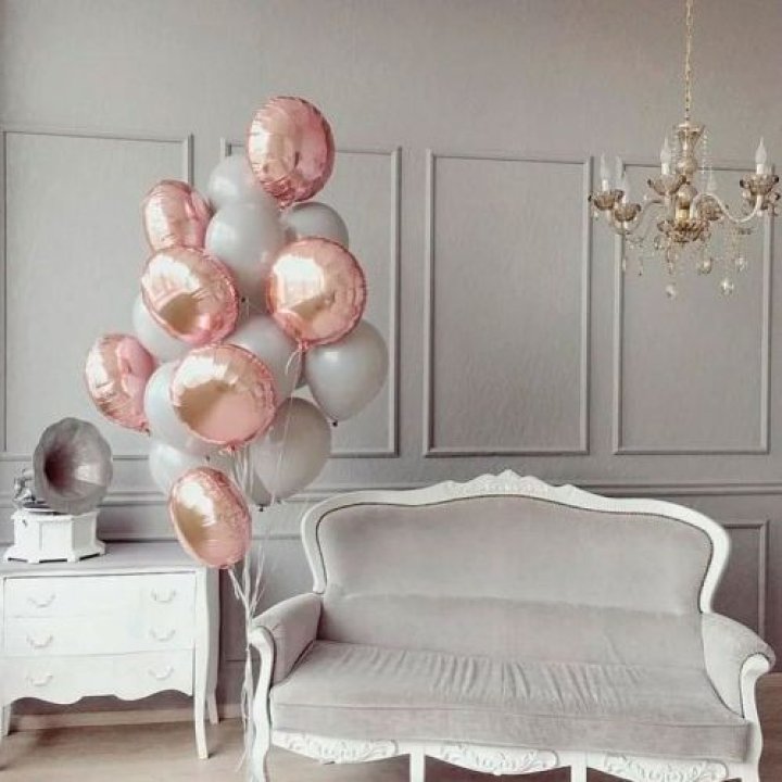 Фонтан шаров "Софт рози" в Подольске