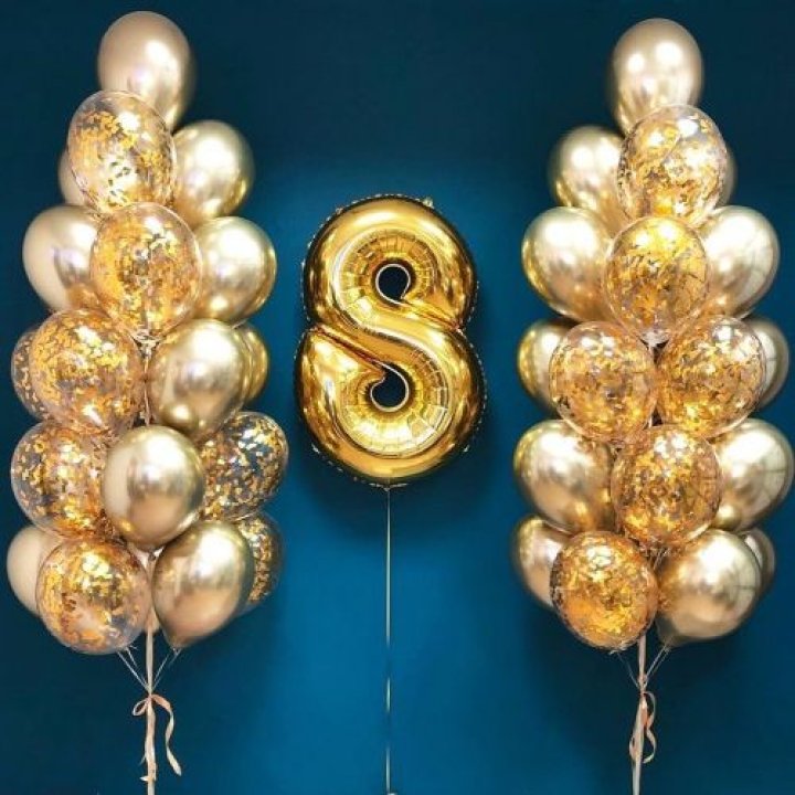 Цифра с фонтанами шаров  в Подольске