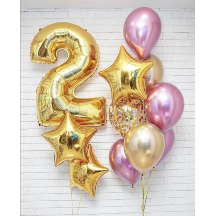 Цифра с фонтанами шаров  в Подольске