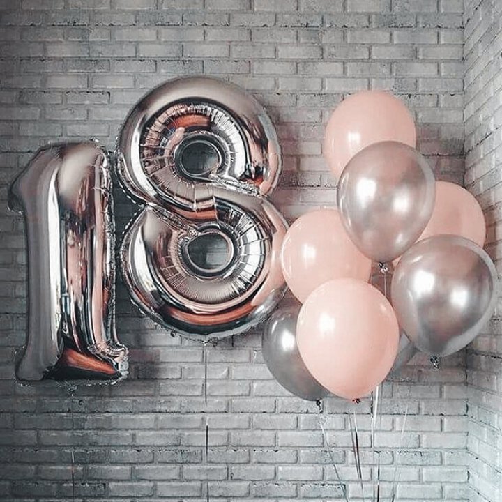 Фольгированный шар Серебряная Цифра в Подольске