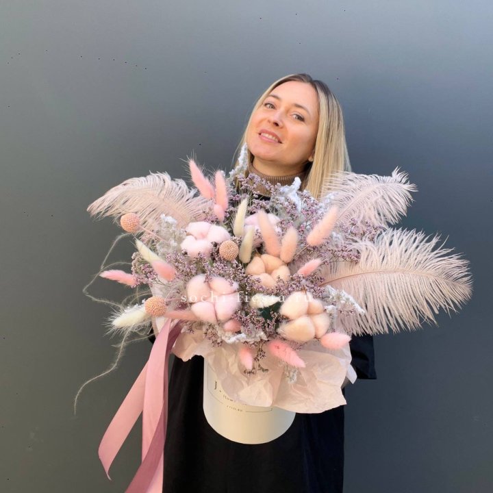 Авторский бокс с сухоцветами в Подольске