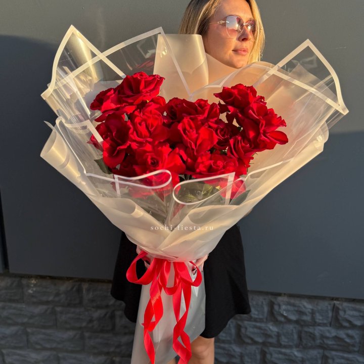  Букет  высоких роз 15 шт в Подольске