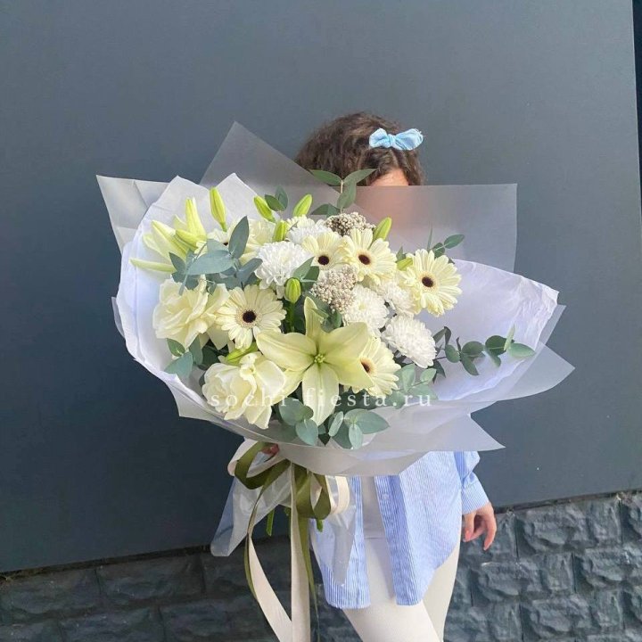 Букет с лилией и герберой в Подольске