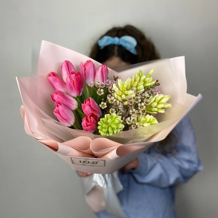  Дуо тюльпаны и гиацинты в Подольске