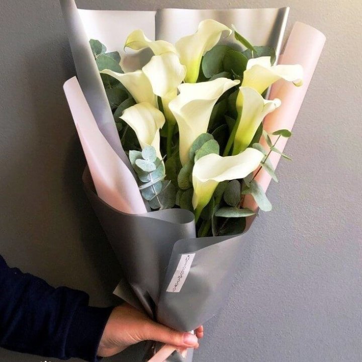 Каллы с эвкалиптом в Подольске