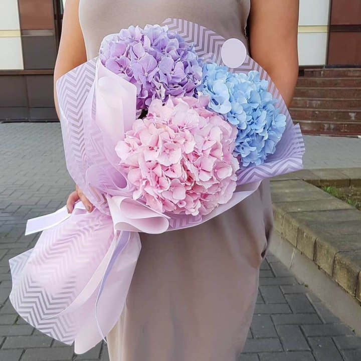 Букет гортензий "Пуф" в Подольске