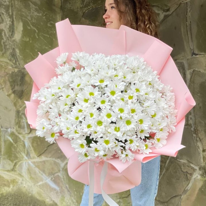  Букет хризантем "Крем" в Подольске