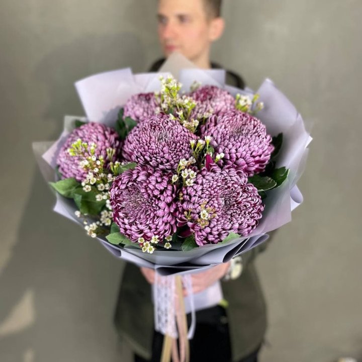 Букет хризантем "Палермо" в Подольске