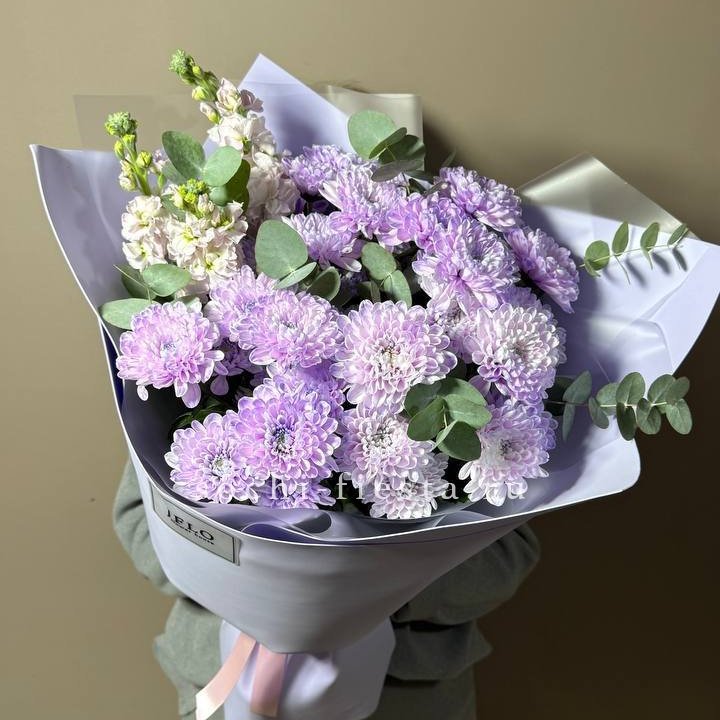 Дуо хризантема и маттиола в Подольске