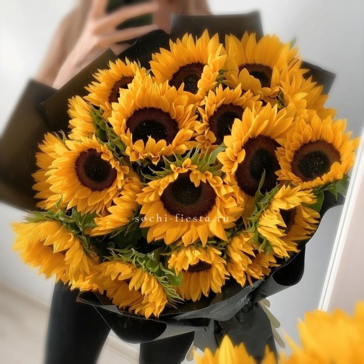 Букет подсолнухов "Гига" в Подольске