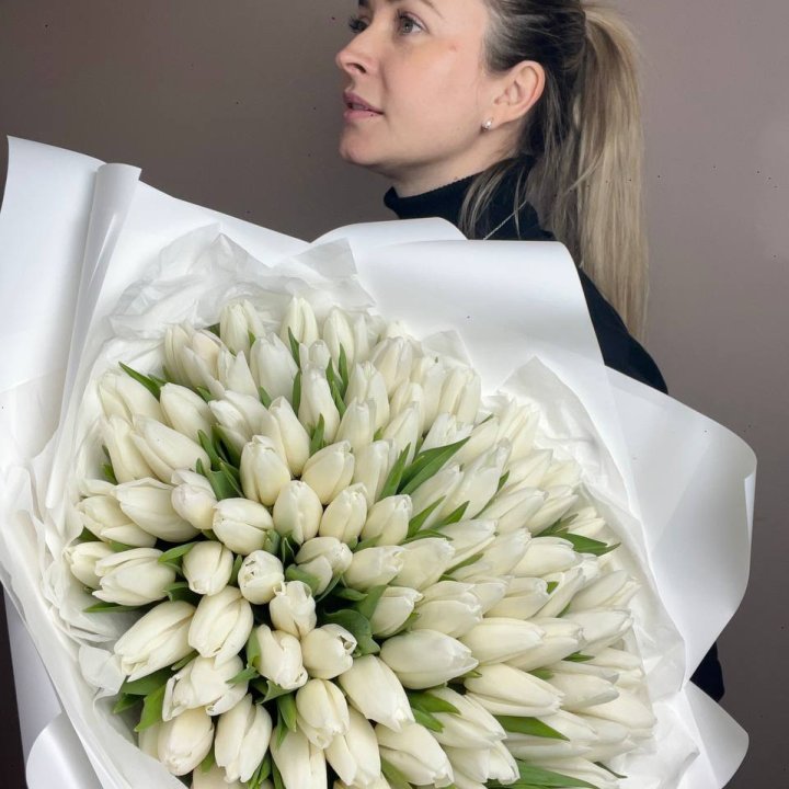 101 белый тюльпан №2 в Подольске