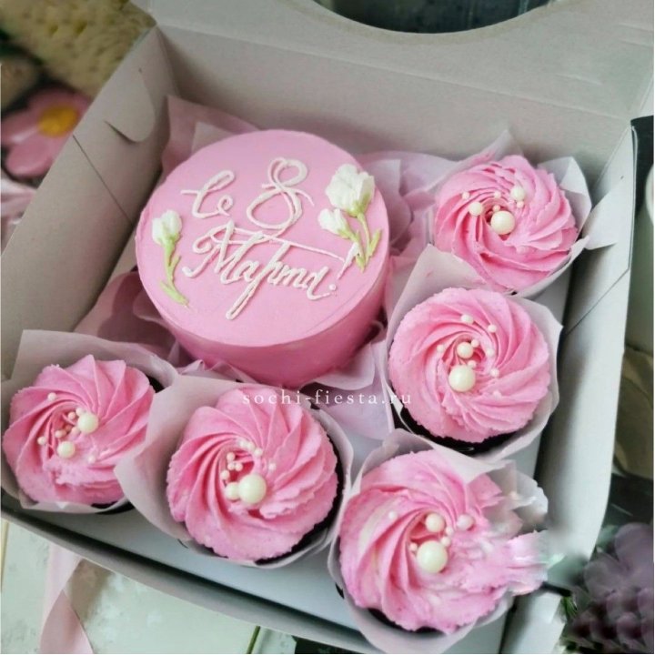 Капкейки и бенто-торт "8 марта!" в Подольске