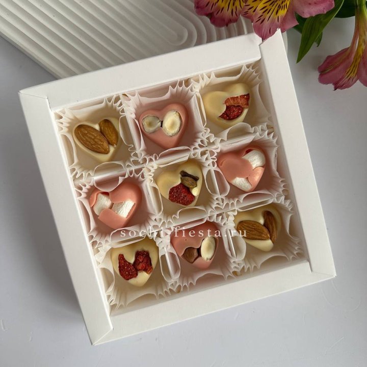Набор конфет из бельгийского шоколада Сердца в Подольске