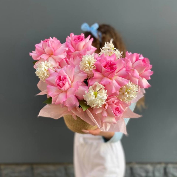 Дуо розы и гиацинты в Подольске