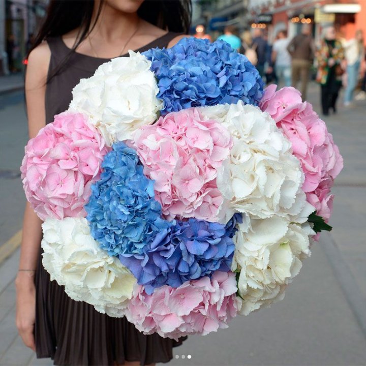 Букет гортензий "Инь-Янь" в Подольске