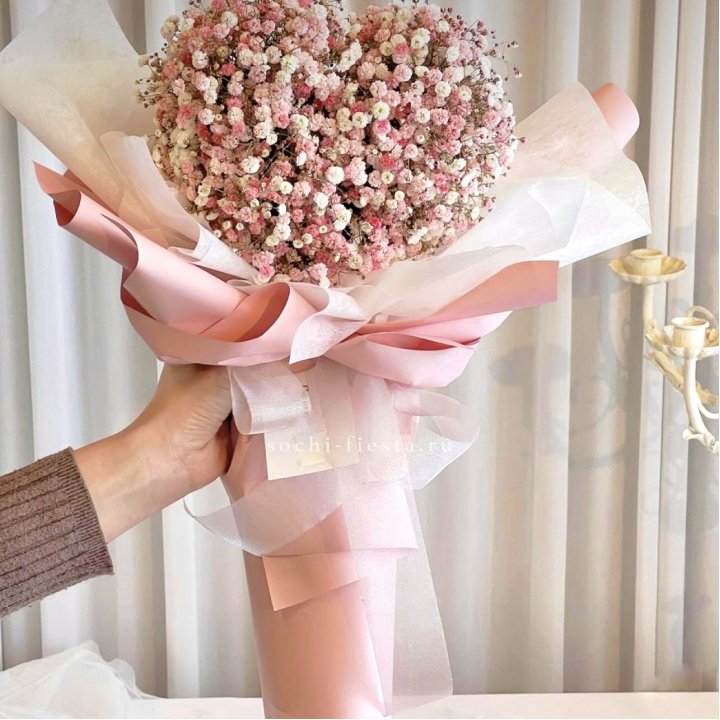 Сердце из гипсофилы  в Подольске