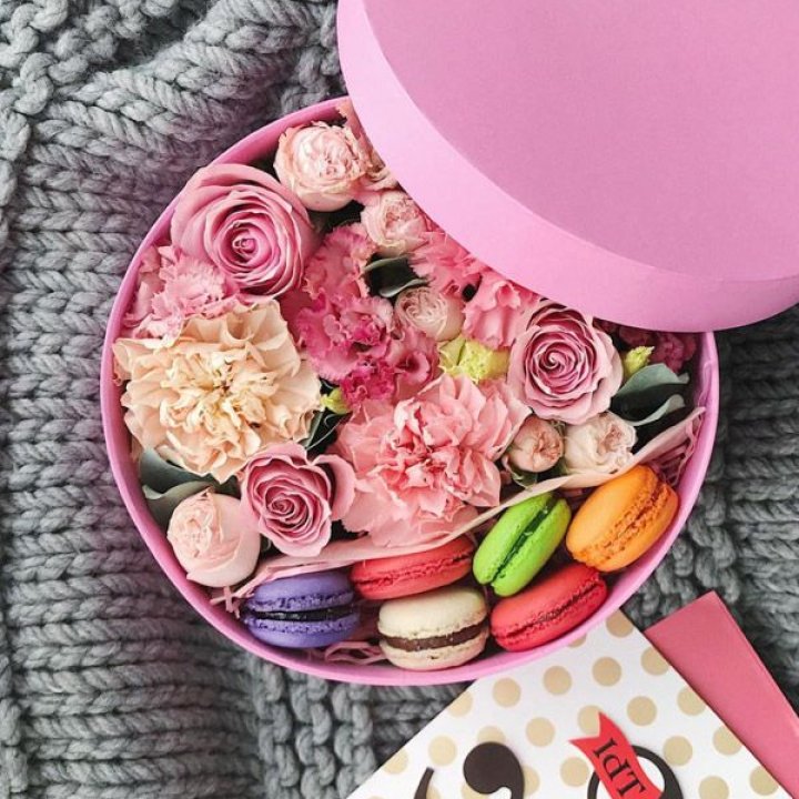 Цветочный бокс пинк в Подольске