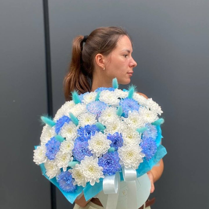  Коробочка  хризантем и лагуруса в Подольске