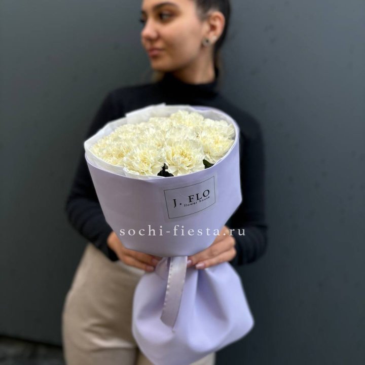 Букет белых диантусов в Подольске