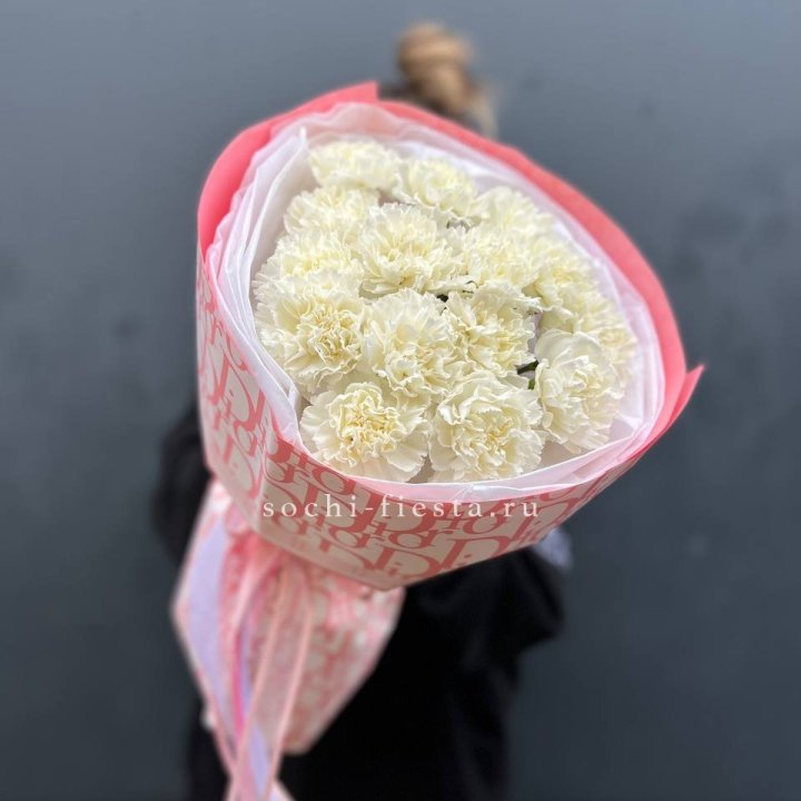 Белые диантусы №2 в Подольске