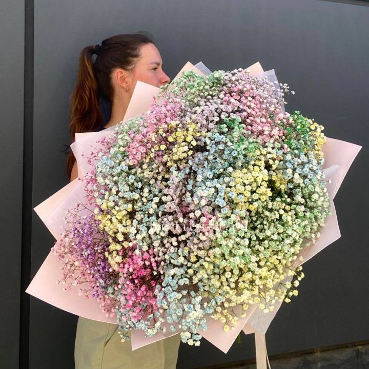 Пышный букет из гипсофил  в Подольске