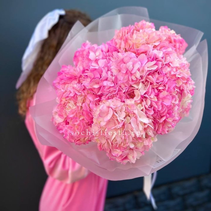 7 ярко розовых гортензий в Подольске