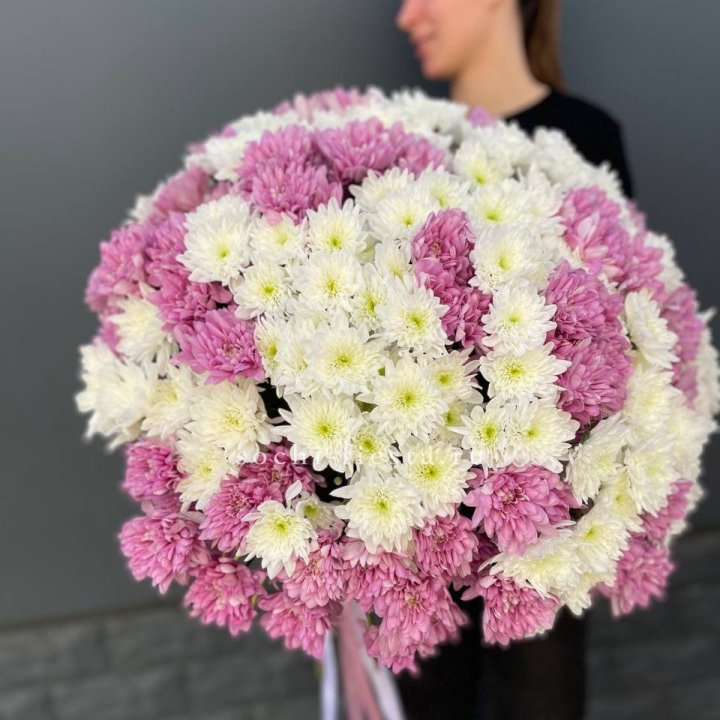  Букет 25 хризантем микс в Подольске