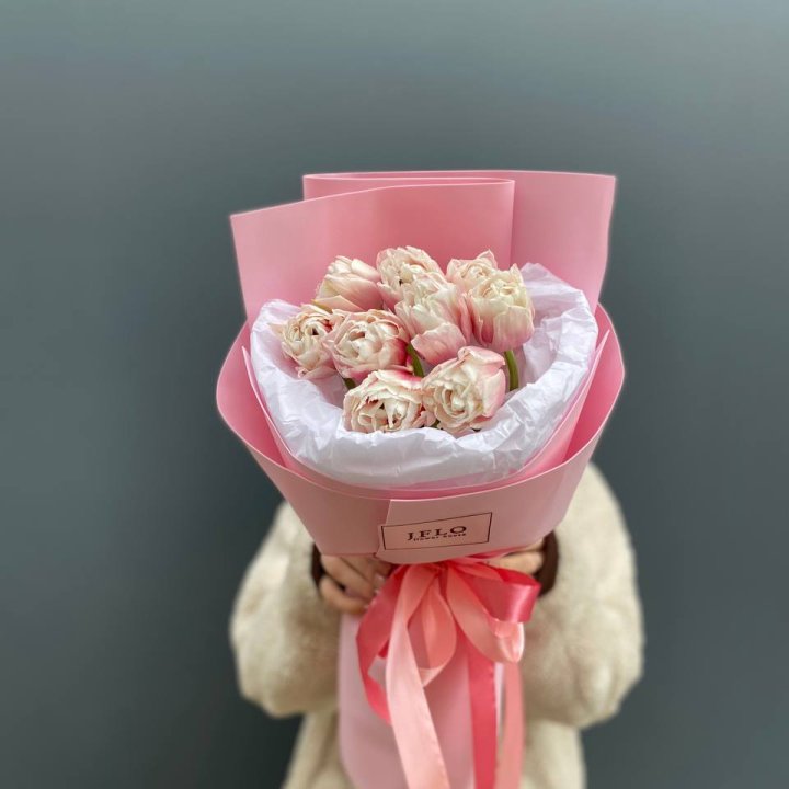 9 нежных тюльпанов в Подольске