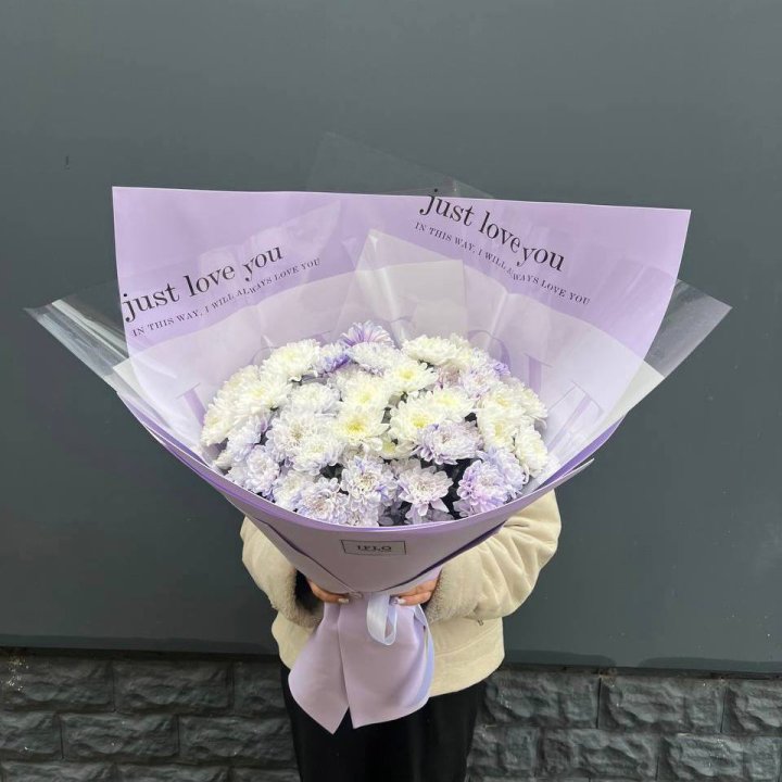 9 воздушных хризантем в Подольске