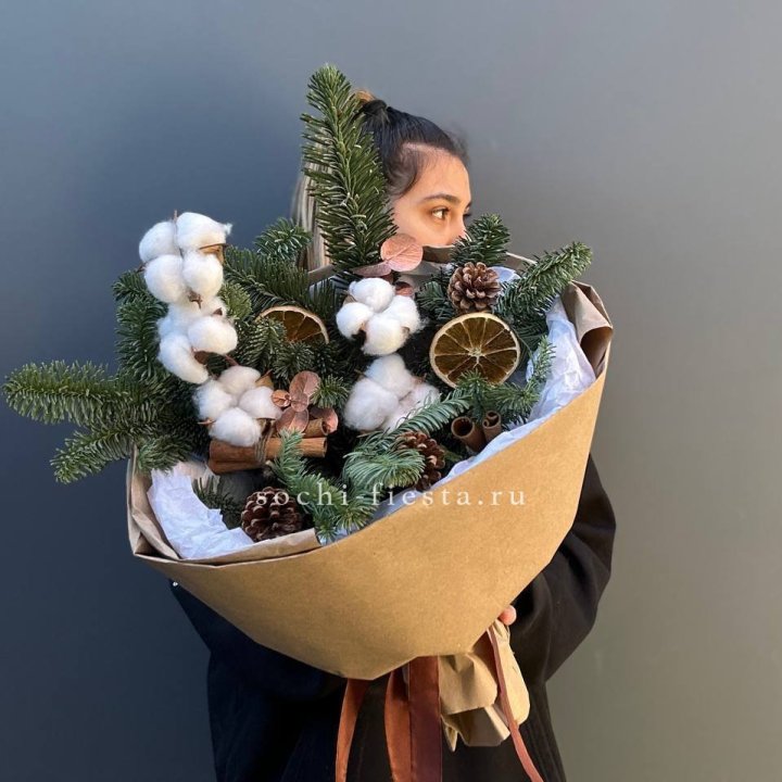 Зимний букет с нобилисом в Подольске