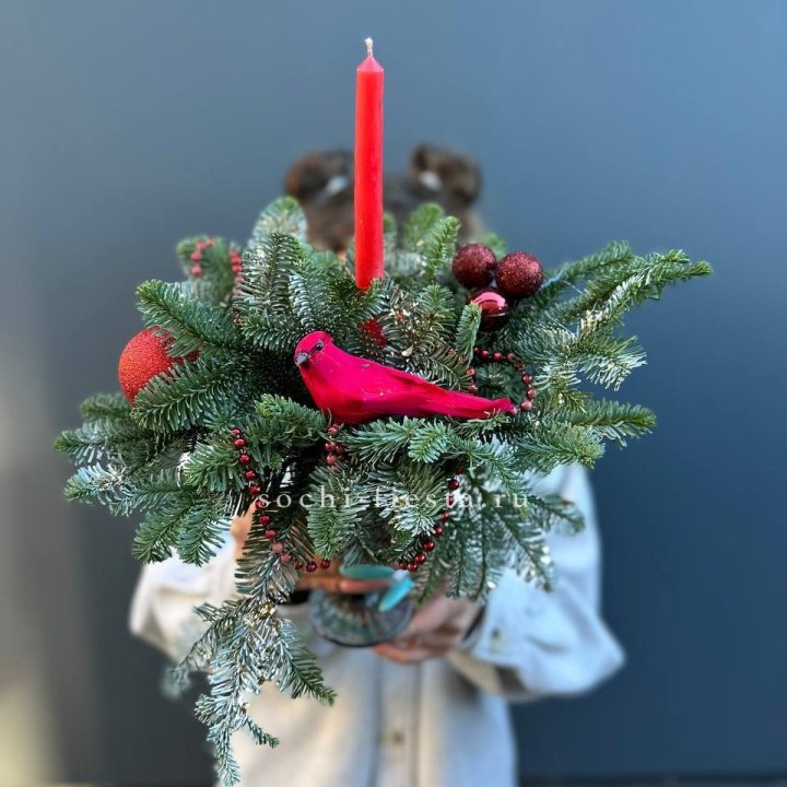 Новогодняя композиция в бокале в Подольске