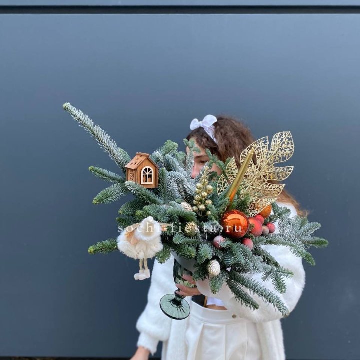 Композиция в бокале огненная  в Подольске