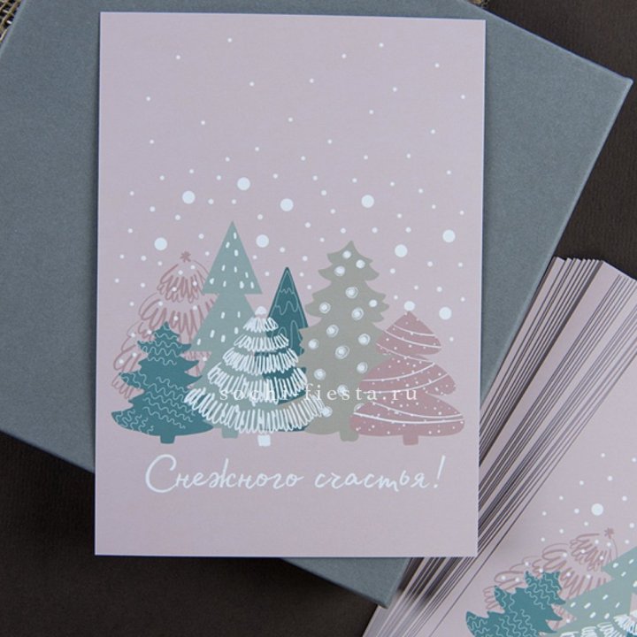 Открытка к букету "Снежного счастья" в Подольске