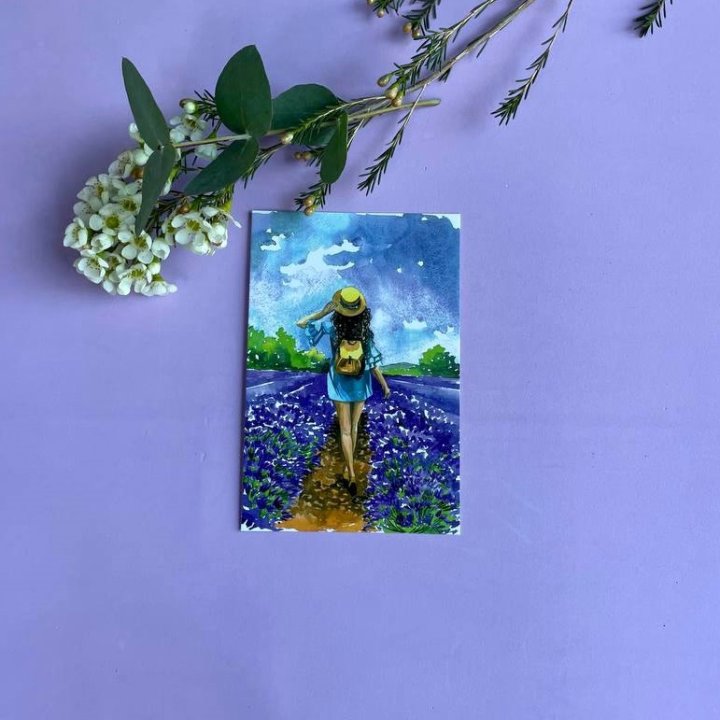 Открытка к букету "Цветочная дорога" в Подольске