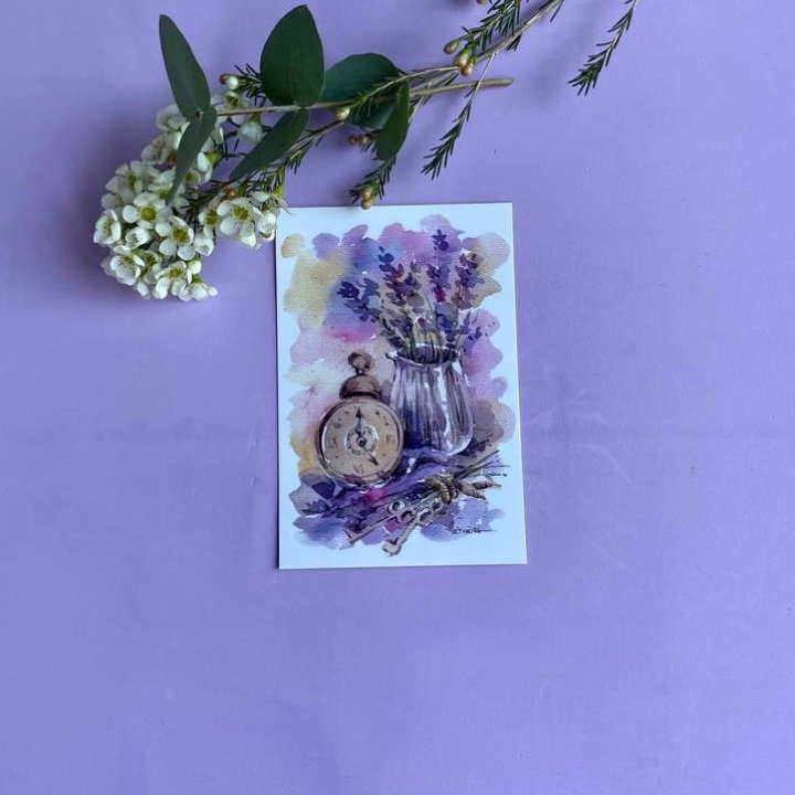 Открытка к букету "Часы" в Подольске