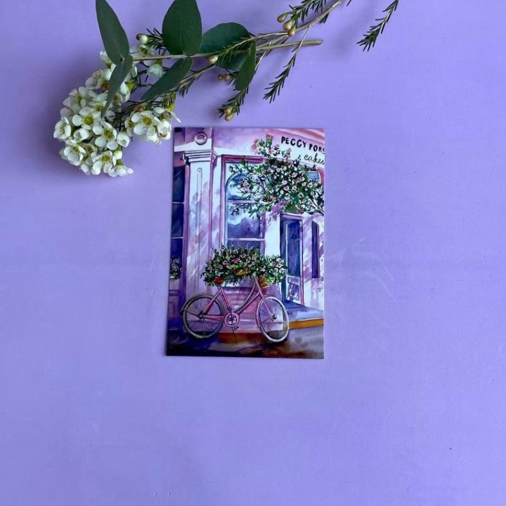 Открытка к букету "Розовый" в Подольске