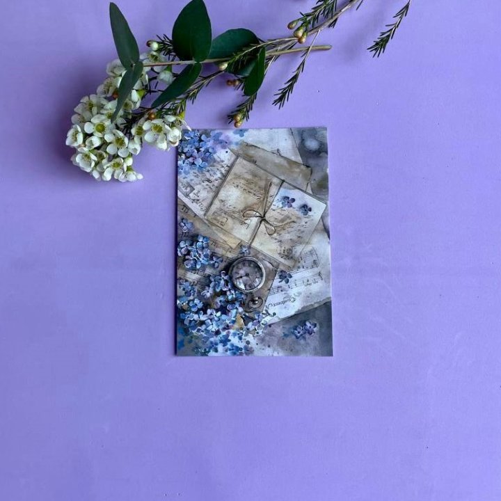 Открытка к букету "Время" в Подольске