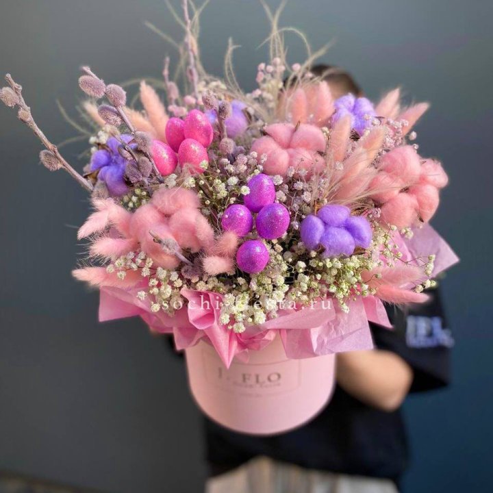 Сухоцветы в коробке  в Подольске