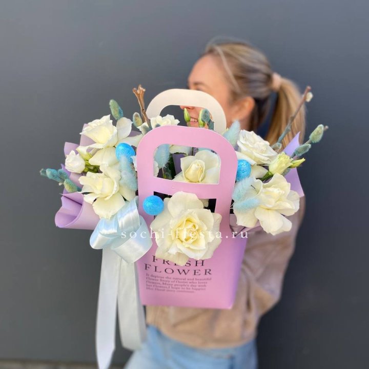 Цветочная сумочка "Пасхальная композиция" в Подольске