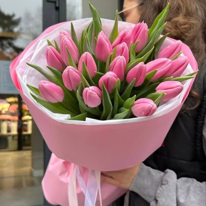  19 розовых тюльпанов в Подольске