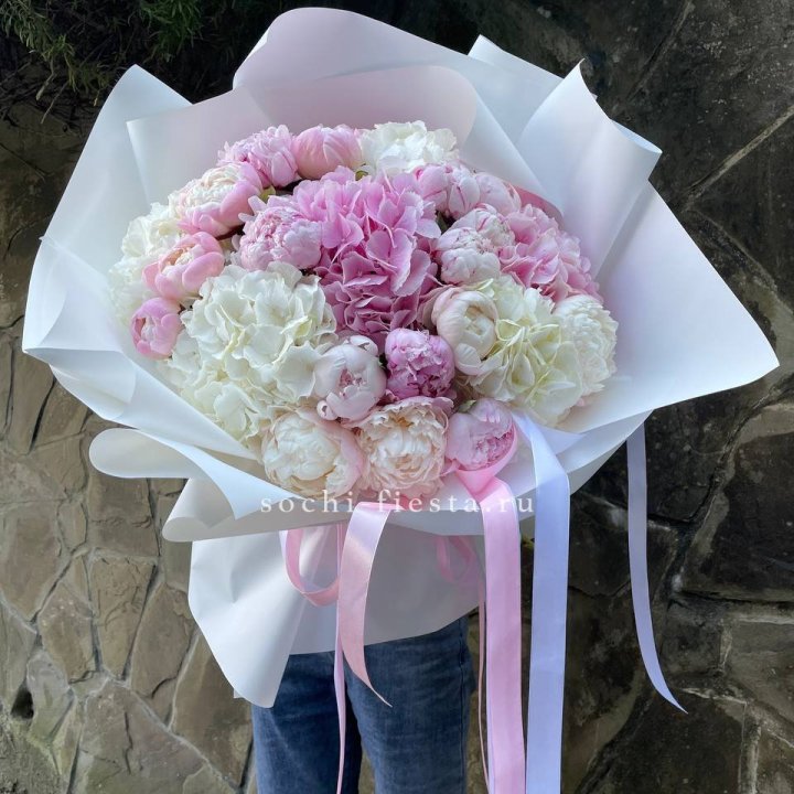 Букет "Пионы и Гортензии" в Подольске
