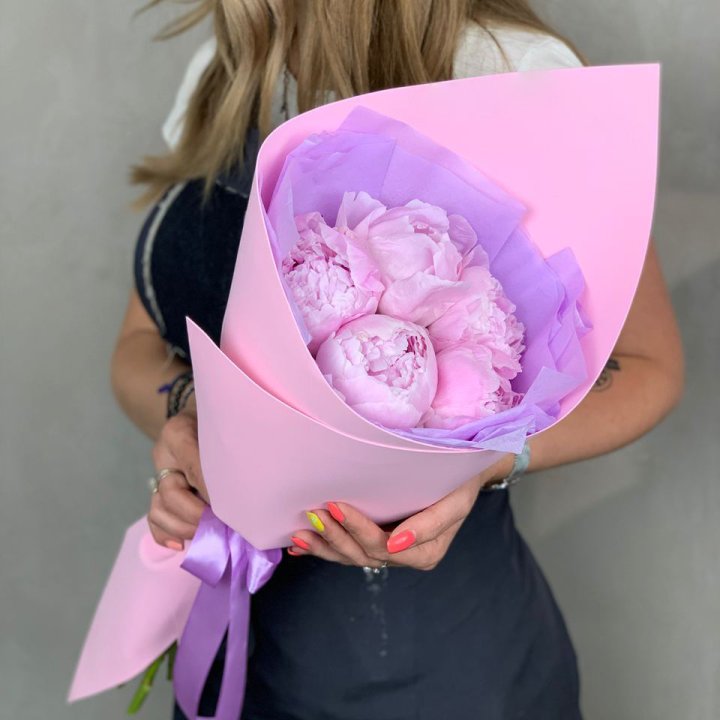 Букет пионов "Файв" в Подольске