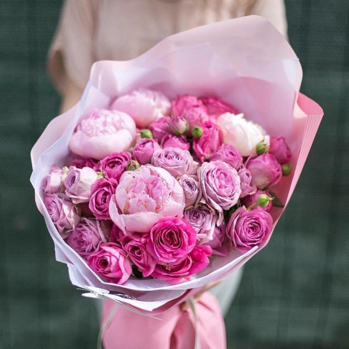 Букет с пионами "Леси" в Подольске