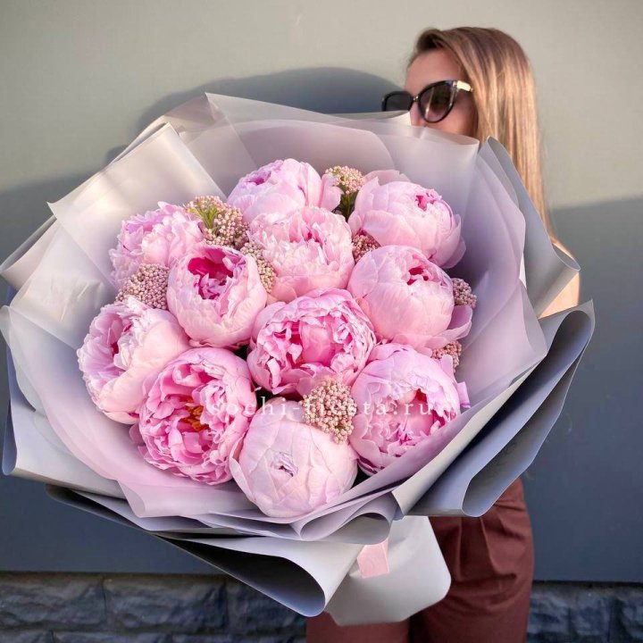 Букет с пионами "Стайл" в Подольске