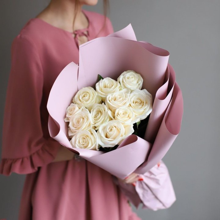 11 белых роз в Подольске