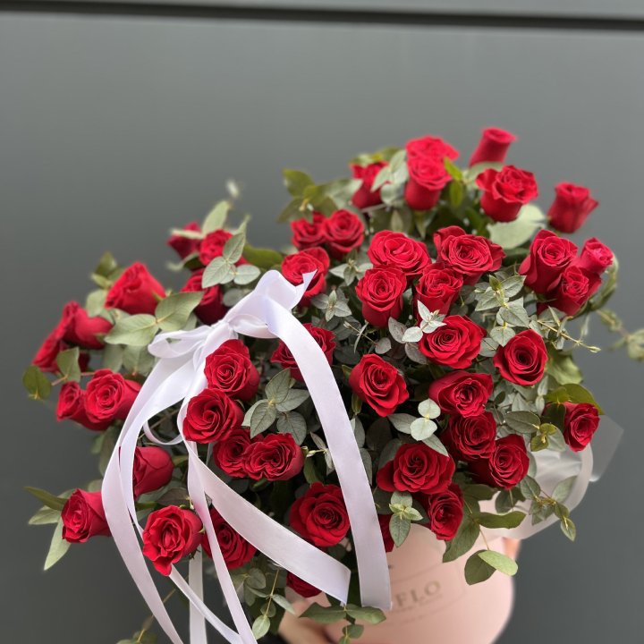 45 Красных роз в боксе "Сеньёрита" в Подольске