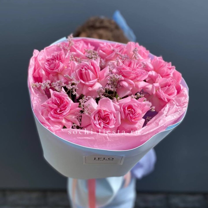 Букет французских розовых роз  в Подольске