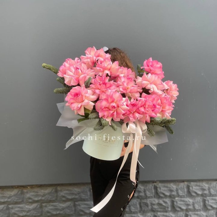 Бокс из 15 французских роз в Подольске